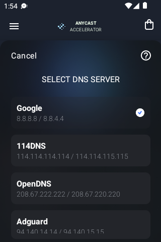 anycast加速器怎么连接android下载效果预览图